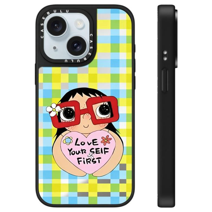 Funda para teléfono con diseño de espejo de la serie YUY, For iPhone 16 Pro Max, For iPhone 16 Pro, For iPhone 16 Plus, For iPhone 16, For iPhone 15 Pro Max, For iPhone 15 Pro, For iPhone 15 Plus, For iPhone 15