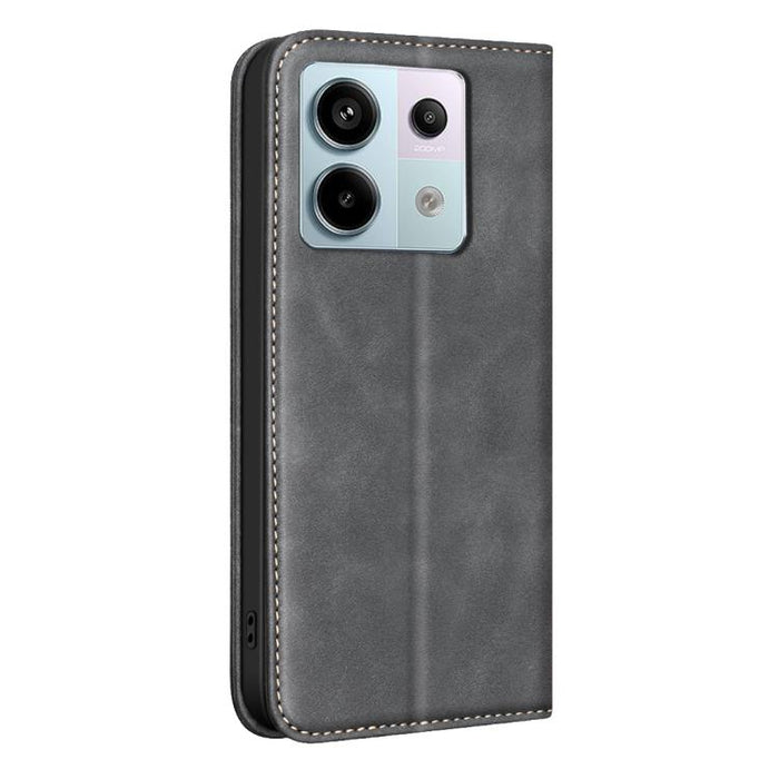 Funda para teléfono BINFEN COLOR de piel vegana con textura de piel de becerro magnética y protección RFID, For Xiaomi 13T / Redmi K60 Ultra, For Redmi Note 12 4G Global