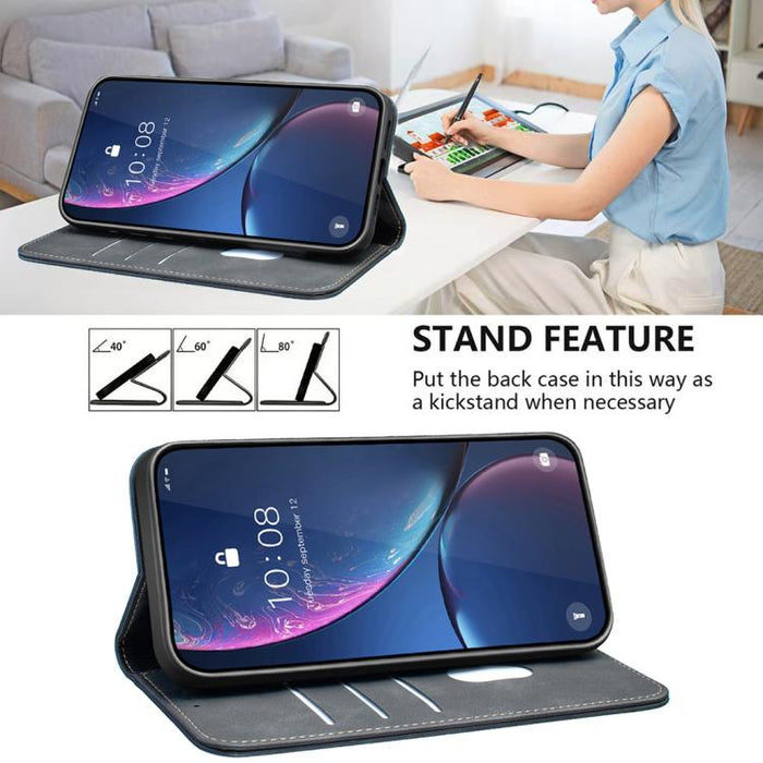 Funda para teléfono BINFEN COLOR de piel vegana con textura de piel de becerro magnética y protección RFID, For Xiaomi 13T / Redmi K60 Ultra, For Redmi Note 12 4G Global