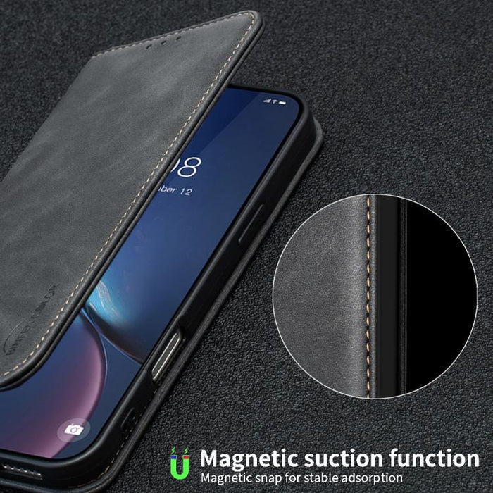 Funda para teléfono BINFEN COLOR de piel vegana con textura de piel de becerro magnética y protección RFID, For Xiaomi 13T / Redmi K60 Ultra, For Redmi Note 12 4G Global