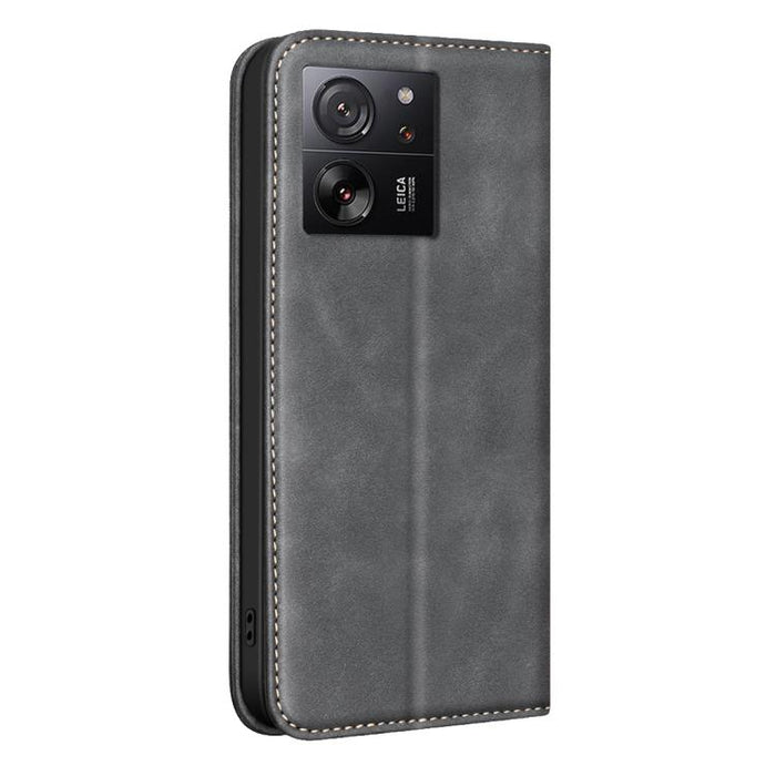 Funda para teléfono BINFEN COLOR de piel vegana con textura de piel de becerro magnética y protección RFID, For Xiaomi 13T / Redmi K60 Ultra, For Redmi Note 12 4G Global