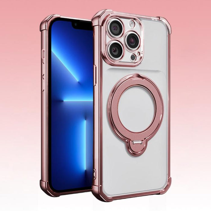 Funda magnética para teléfono con soporte giratorio, airbags en las cuatro esquinas y protección contra golpes., For iPhone 13 Pro