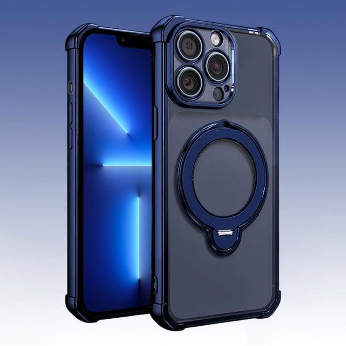 Funda magnética para teléfono con soporte giratorio, airbags en las cuatro esquinas y protección contra golpes., For iPhone 13 Pro