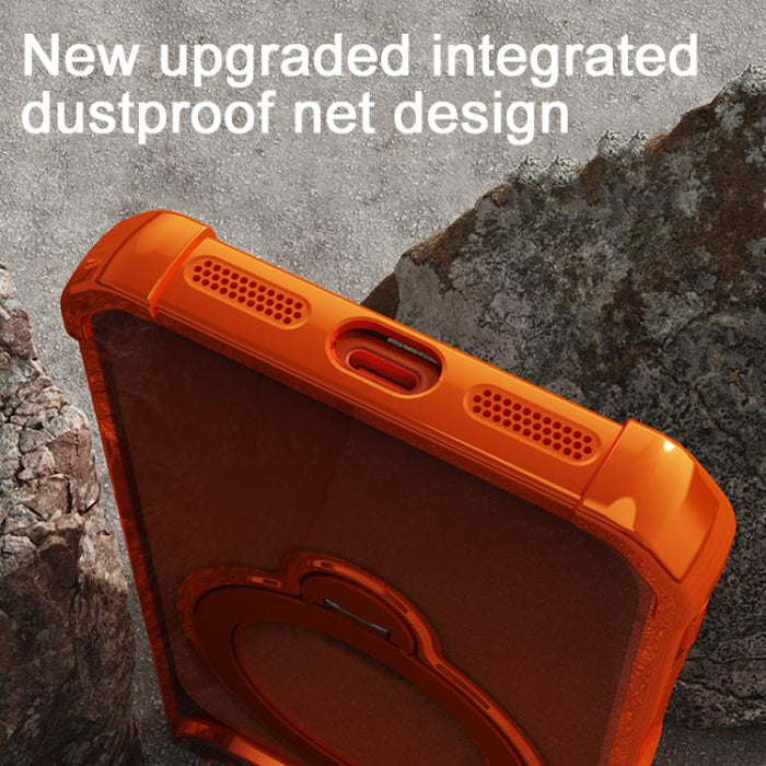 Funda magnética para teléfono con soporte giratorio, airbags en las cuatro esquinas y protección contra golpes., For iPhone 13 Pro