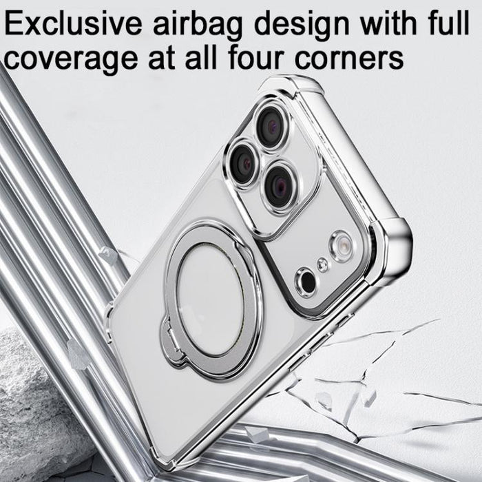 Funda magnética para teléfono con soporte giratorio, airbags en las cuatro esquinas y protección contra golpes., For iPhone 13 Pro