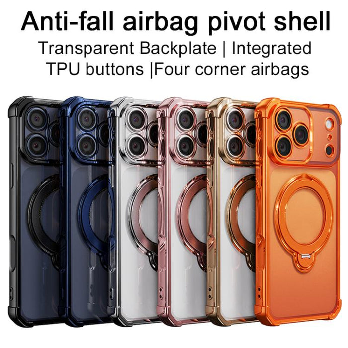 Funda magnética para teléfono con soporte giratorio, airbags en las cuatro esquinas y protección contra golpes., For iPhone 13 Pro