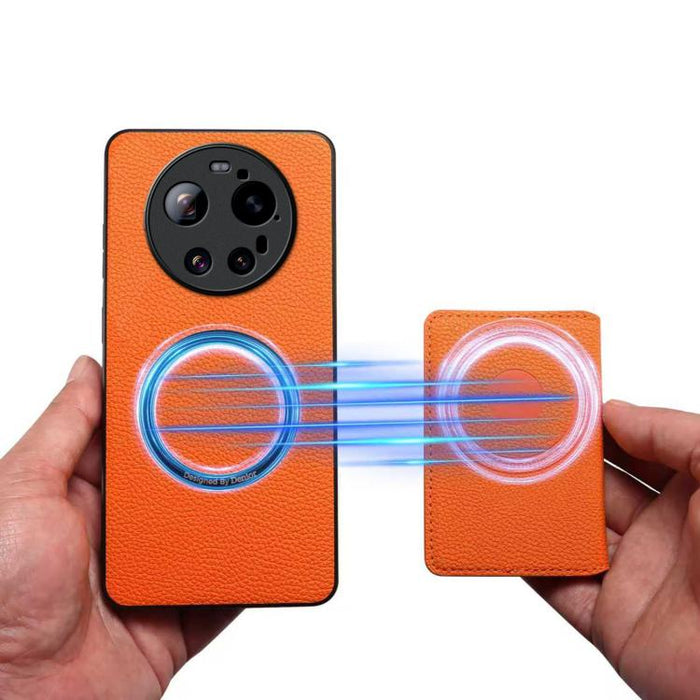 Funda magnética para teléfono Denior con textura de lichi, For Xiaomi 17Ultra