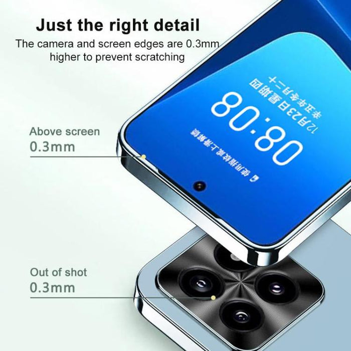 Funda para teléfono de acrílico AG con acabado esmerilado y galvanoplastia, For Redmi Turbo 5 Max / Poco X8 Pro Max