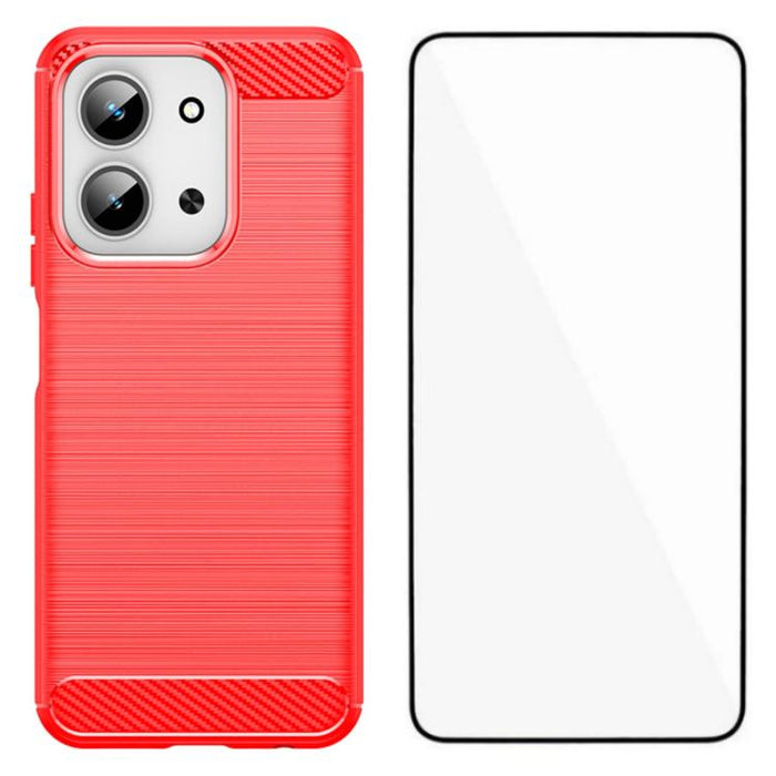 Funda para teléfono WANLONFENG de TPU resistente a los golpes con textura cepillada y protector de pantalla., For Redmi Turbo 5 Max 5G, For Redmi Turbo 5 5G Global, For Redmi Note 15 5G Global 164mm, For Redmi K90 Pro Max / Poco F8 Ultra               ...