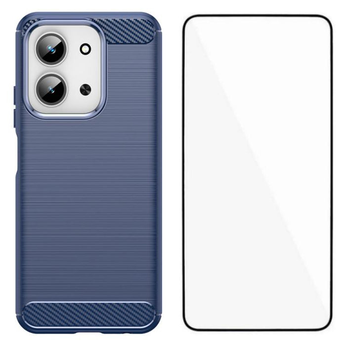 Funda para teléfono WANLONFENG de TPU resistente a los golpes con textura cepillada y protector de pantalla., For Redmi Turbo 5 Max 5G, For Redmi Turbo 5 5G Global, For Redmi Note 15 5G Global 164mm, For Redmi K90 Pro Max / Poco F8 Ultra               ...