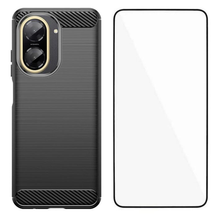 Funda para teléfono WANLONFENG de TPU resistente a los golpes con textura cepillada y protector de pantalla., For Redmi Turbo 5 Max 5G, For Redmi Turbo 5 5G Global, For Redmi Note 15 5G Global 164mm, For Redmi K90 Pro Max / Poco F8 Ultra               ...