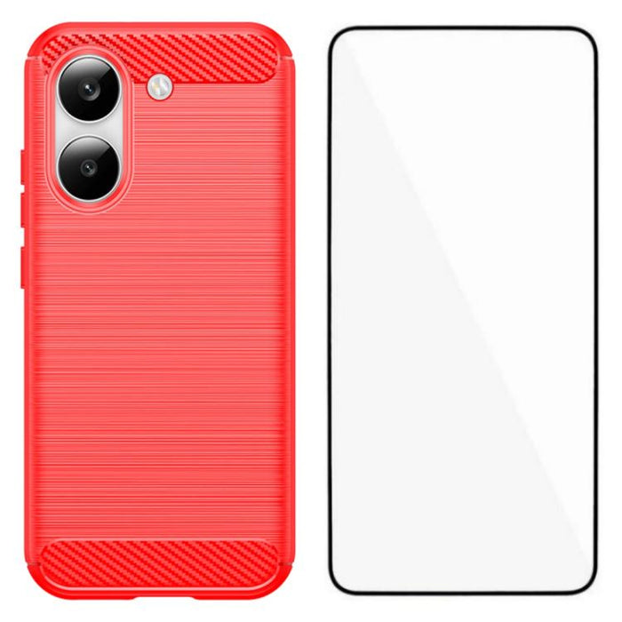 Funda para teléfono WANLONFENG de TPU resistente a los golpes con textura cepillada y protector de pantalla., For Redmi Turbo 5 Max 5G, For Redmi Turbo 5 5G Global, For Redmi Note 15 5G Global 164mm, For Redmi K90 Pro Max / Poco F8 Ultra               ...
