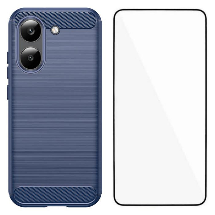 Funda para teléfono WANLONFENG de TPU resistente a los golpes con textura cepillada y protector de pantalla., For Redmi Turbo 5 Max 5G, For Redmi Turbo 5 5G Global, For Redmi Note 15 5G Global 164mm, For Redmi K90 Pro Max / Poco F8 Ultra               ...