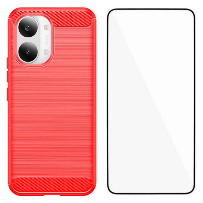 Funda para teléfono WANLONFENG de TPU resistente a los golpes con textura cepillada y protector de pantalla., For Redmi Turbo 5 Max 5G, For Redmi Turbo 5 5G Global, For Redmi Note 15 5G Global 164mm, For Redmi K90 Pro Max / Poco F8 Ultra               ...
