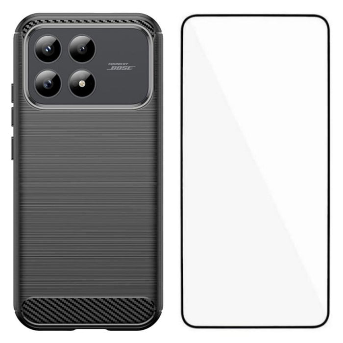 Funda para teléfono WANLONFENG de TPU resistente a los golpes con textura cepillada y protector de pantalla., For Redmi Turbo 5 Max 5G, For Redmi Turbo 5 5G Global, For Redmi Note 15 5G Global 164mm, For Redmi K90 Pro Max / Poco F8 Ultra               ...