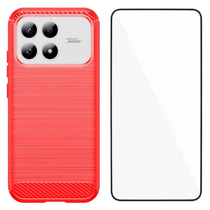 Funda para teléfono WANLONFENG de TPU resistente a los golpes con textura cepillada y protector de pantalla., For Redmi Turbo 5 Max 5G, For Redmi Turbo 5 5G Global, For Redmi Note 15 5G Global 164mm, For Redmi K90 Pro Max / Poco F8 Ultra               ...