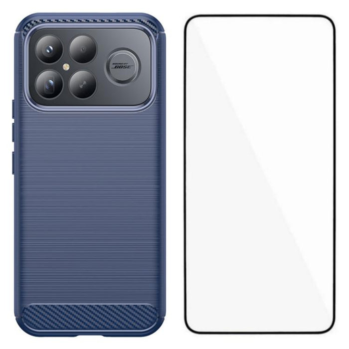 Funda para teléfono WANLONFENG de TPU resistente a los golpes con textura cepillada y protector de pantalla., For Redmi Turbo 5 Max 5G, For Redmi Turbo 5 5G Global, For Redmi Note 15 5G Global 164mm, For Redmi K90 Pro Max / Poco F8 Ultra               ...