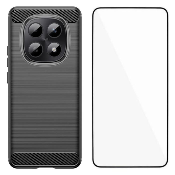 Funda para teléfono WANLONFENG de TPU resistente a los golpes con textura cepillada y protector de pantalla., For Redmi Turbo 5 Max 5G, For Redmi Turbo 5 5G Global, For Redmi Note 15 5G Global 164mm, For Redmi K90 Pro Max / Poco F8 Ultra               ...