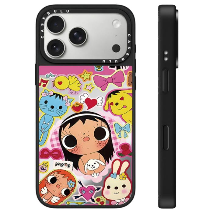 Funda para teléfono con espejo y botón de control de cámara con diseño de la serie YUY, For iPhone 17 Pro Max, For iPhone 17 Pro, For iPhone 17, For iPhone Air