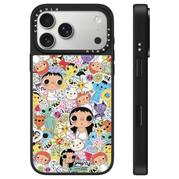 Funda para teléfono con espejo y botón de control de cámara con diseño de la serie YUY, For iPhone 17 Pro Max, For iPhone 17 Pro, For iPhone 17, For iPhone Air
