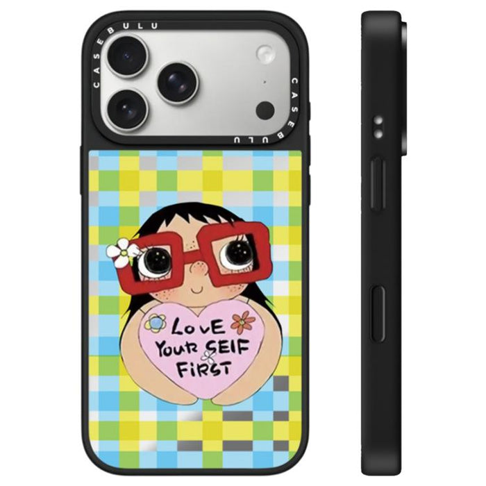 Funda para teléfono con espejo y botón de control de cámara con diseño de la serie YUY, For iPhone 17 Pro Max, For iPhone 17 Pro, For iPhone 17, For iPhone Air