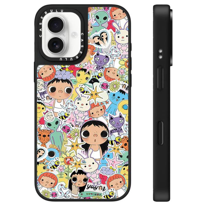 Funda para teléfono con espejo y botón de control de cámara con diseño de la serie YUY, For iPhone 17 Pro Max, For iPhone 17 Pro, For iPhone 17, For iPhone Air
