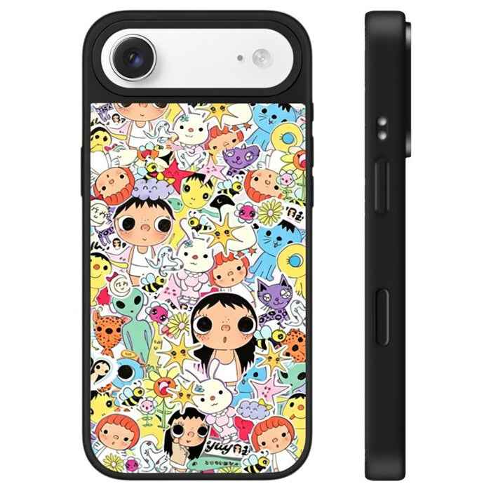 Funda para teléfono con espejo y botón de control de cámara con diseño de la serie YUY, For iPhone 17 Pro Max, For iPhone 17 Pro, For iPhone 17, For iPhone Air