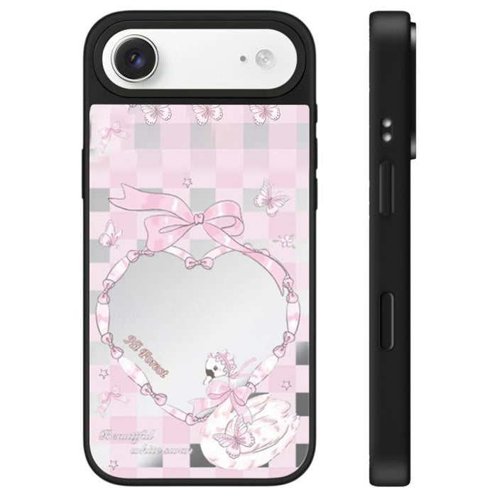 Funda para teléfono con espejo y botón de control de cámara de la serie Hi Forest, For iPhone 17 Pro Max, For iPhone 17 Pro, For iPhone 17, For iPhone Air