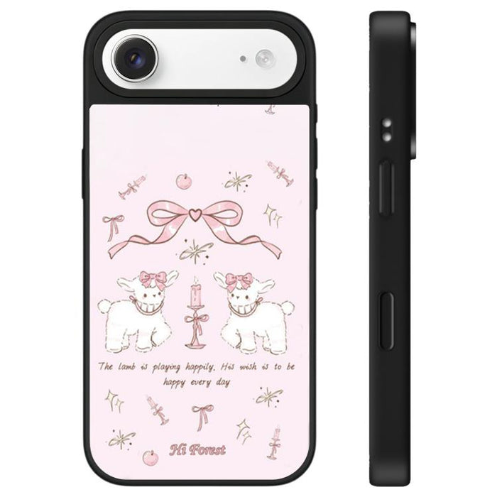 Funda para teléfono con espejo y botón de control de cámara de la serie Hi Forest, For iPhone 17 Pro Max, For iPhone 17 Pro, For iPhone 17, For iPhone Air