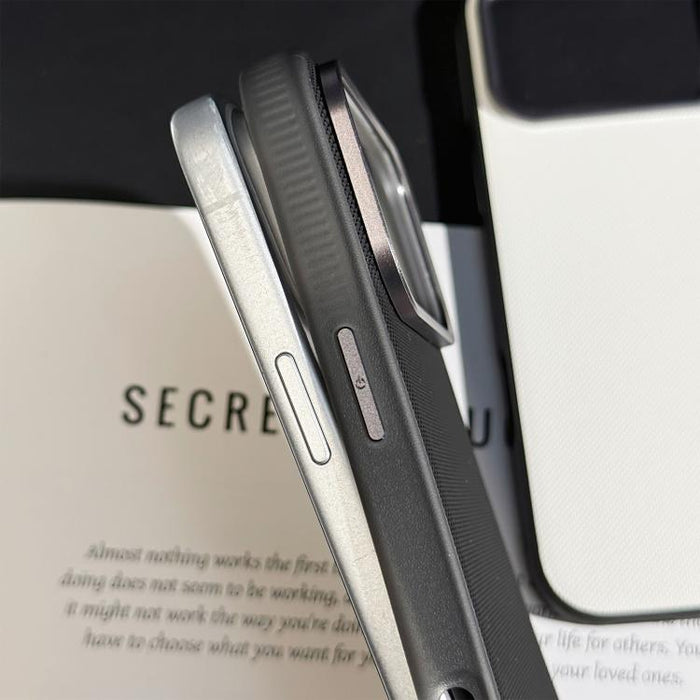 Funda para teléfono de cuero vegano con textura de cuadrícula mate, For iPhone 17 Pro Max, For iPhone 17 Pro, For iPhone 17, For iPhone Air