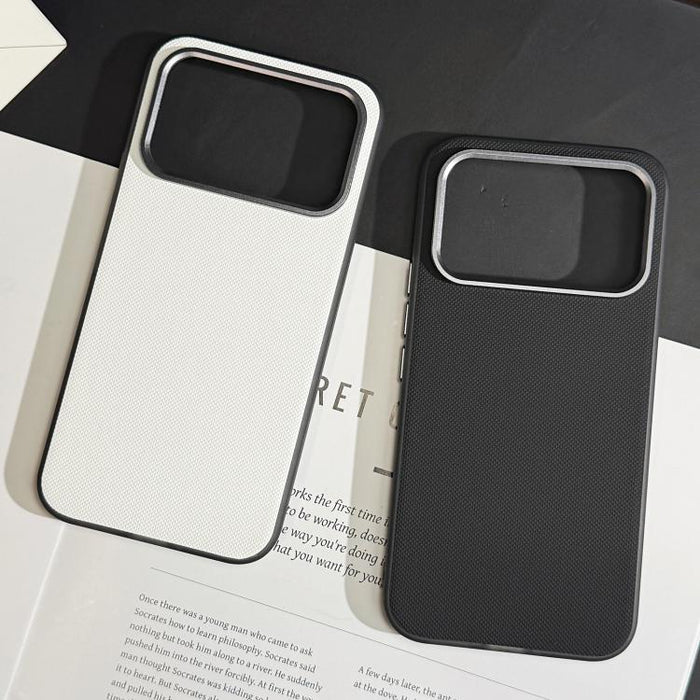 Funda para teléfono de cuero vegano con textura de cuadrícula mate, For Redmi K90, For Redmi K90 Max