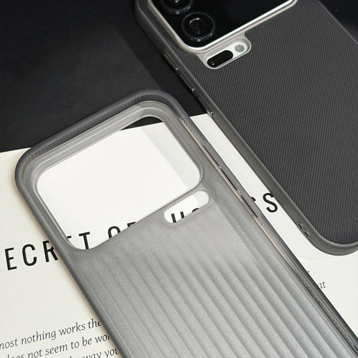 Funda para teléfono de cuero vegano con textura de cuadrícula mate, For Xiaomi 17 Pro Max, For Xiaomi 17 Pro, For Xiaomi 17