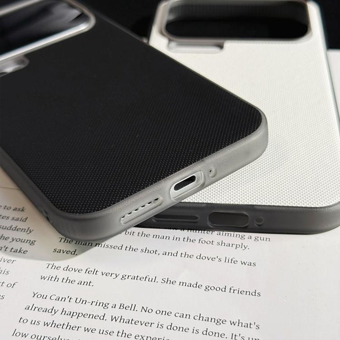 Funda para teléfono de cuero vegano con textura de cuadrícula mate, For Xiaomi 17 Pro Max, For Xiaomi 17 Pro, For Xiaomi 17