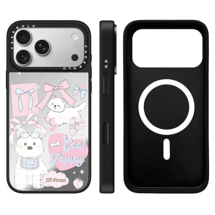 Funda magnética para teléfono con espejo y botón de control de cámara de la serie Hi Forest, For iPhone 17 Pro Max, For iPhone 17 Pro, For iPhone 17, For iPhone Air