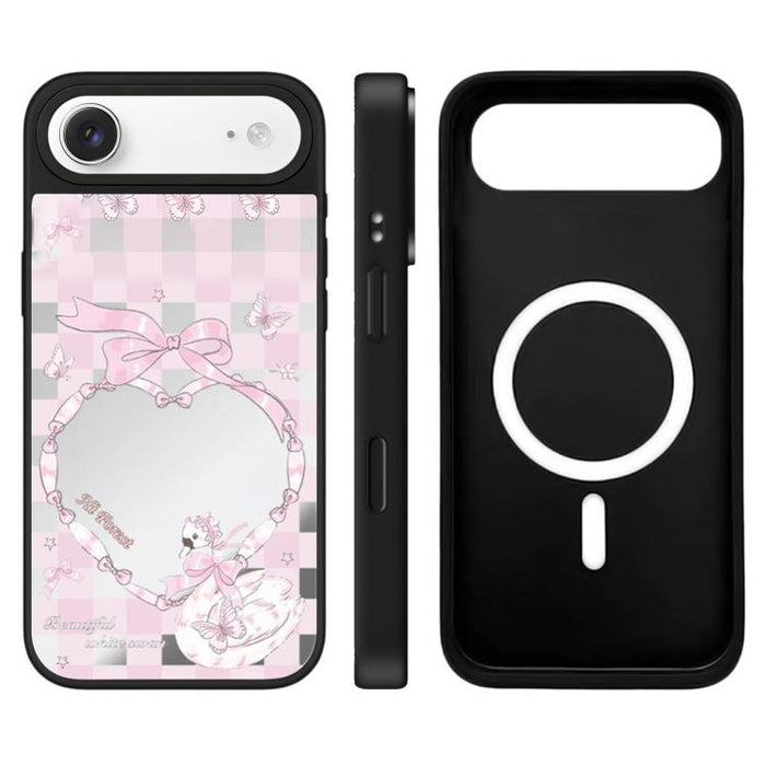 Funda magnética para teléfono con espejo y botón de control de cámara de la serie Hi Forest, For iPhone 17 Pro Max, For iPhone 17 Pro, For iPhone 17, For iPhone Air