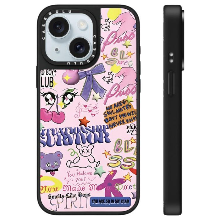 Funda para teléfono con espejo y estampado de leopardo y cerezas, For iPhone 16 Pro Max, For iPhone 16 Pro, For iPhone 16 Plus, For iPhone 16, For iPhone 15 Pro Max, For iPhone 15 Pro, For iPhone 15 Plus, For iPhone 15