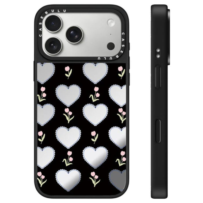 Funda para teléfono con espejo y botón de control de cámara con estampado de leopardo y cerezas de la serie Leopard, For iPhone 17 Pro Max, For iPhone 17 Pro, For iPhone 17, For iPhone Air