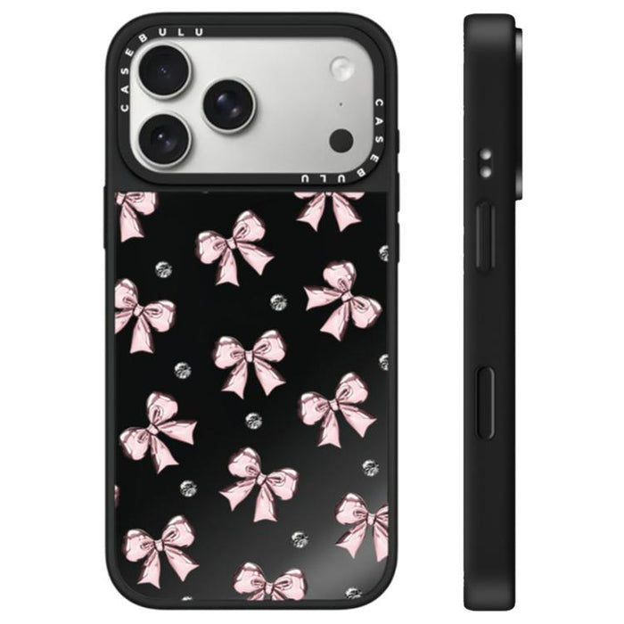 Funda para teléfono con espejo y botón de control de cámara con estampado de leopardo y cerezas de la serie Leopard, For iPhone 17 Pro Max, For iPhone 17 Pro, For iPhone 17, For iPhone Air
