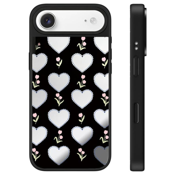 Funda para teléfono con espejo y botón de control de cámara con estampado de leopardo y cerezas de la serie Leopard, For iPhone 17 Pro Max, For iPhone 17 Pro, For iPhone 17, For iPhone Air