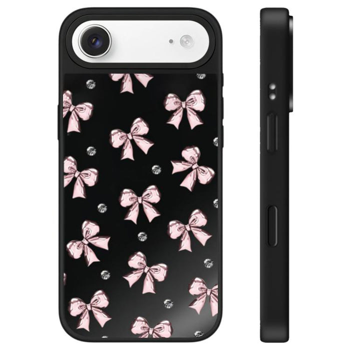 Funda para teléfono con espejo y botón de control de cámara con estampado de leopardo y cerezas de la serie Leopard, For iPhone 17 Pro Max, For iPhone 17 Pro, For iPhone 17, For iPhone Air