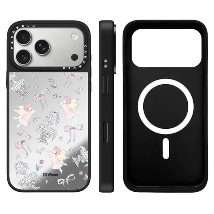 Funda magnética para teléfono con espejo y botón de control de cámara con diseño de la serie Hi Forest, For iPhone 17 Pro Max, For iPhone 17 Pro, For iPhone 17, For iPhone Air
