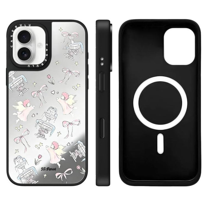 Funda magnética para teléfono con espejo y botón de control de cámara con diseño de la serie Hi Forest, For iPhone 17 Pro Max, For iPhone 17 Pro, For iPhone 17, For iPhone Air