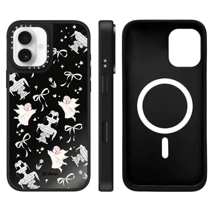 Funda magnética para teléfono con espejo y botón de control de cámara con diseño de la serie Hi Forest, For iPhone 17 Pro Max, For iPhone 17 Pro, For iPhone 17, For iPhone Air