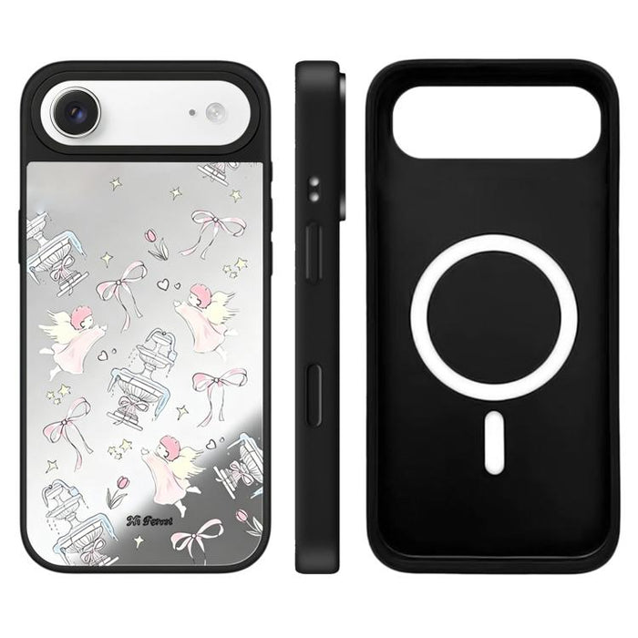 Funda magnética para teléfono con espejo y botón de control de cámara con diseño de la serie Hi Forest, For iPhone 17 Pro Max, For iPhone 17 Pro, For iPhone 17, For iPhone Air