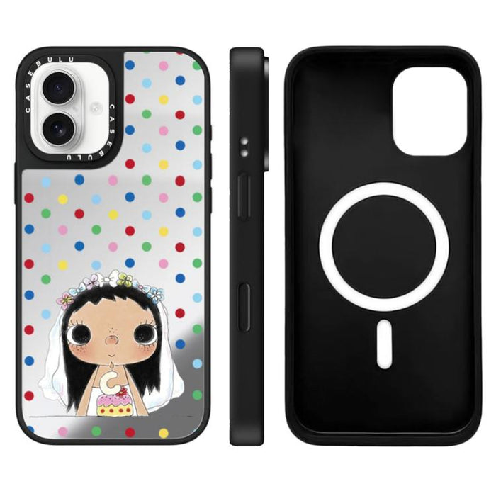 Funda magnética para teléfono con diseño de espejo de la serie YUY, For iPhone 16 Pro Max, For iPhone 16 Pro, For iPhone 16 Plus, For iPhone 16, For iPhone 15 Pro Max, For iPhone 15 Pro, For iPhone 15 Plus, For iPhone 15