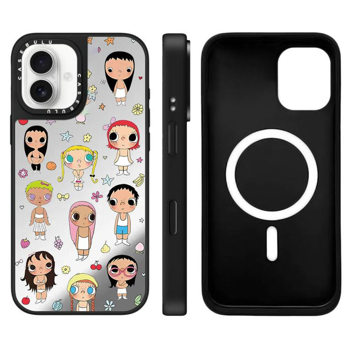 Funda magnética para teléfono con diseño de espejo de la serie YUY, For iPhone 16 Pro Max, For iPhone 16 Pro, For iPhone 16 Plus, For iPhone 16, For iPhone 15 Pro Max, For iPhone 15 Pro, For iPhone 15 Plus, For iPhone 15