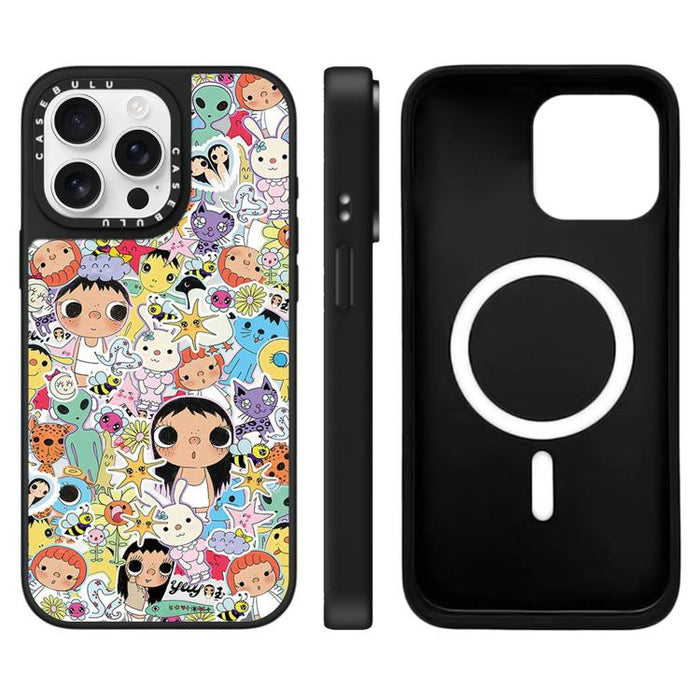 Funda magnética para teléfono con diseño de espejo de la serie YUY, For iPhone 16 Pro Max, For iPhone 16 Pro, For iPhone 16 Plus, For iPhone 16, For iPhone 15 Pro Max, For iPhone 15 Pro, For iPhone 15 Plus, For iPhone 15
