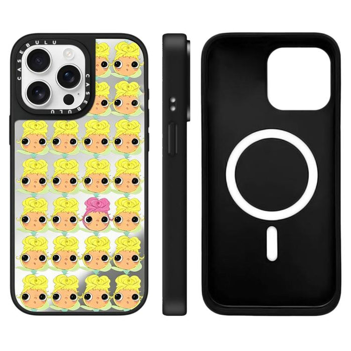 Funda magnética para teléfono con diseño de espejo de la serie YUY, For iPhone 16 Pro Max, For iPhone 16 Pro, For iPhone 16 Plus, For iPhone 16, For iPhone 15 Pro Max, For iPhone 15 Pro, For iPhone 15 Plus, For iPhone 15