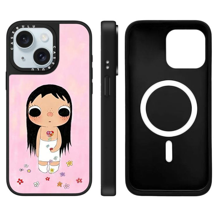Funda magnética para teléfono con diseño de espejo de la serie YUY, For iPhone 16 Pro Max, For iPhone 16 Pro, For iPhone 16 Plus, For iPhone 16, For iPhone 15 Pro Max, For iPhone 15 Pro, For iPhone 15 Plus, For iPhone 15