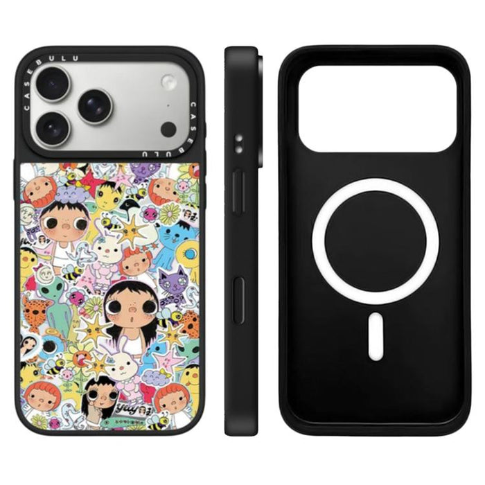 Funda magnética para teléfono con espejo y botón de control de cámara con diseño de la serie YUY, For iPhone 17 Pro Max, For iPhone 17 Pro, For iPhone 17, For iPhone Air